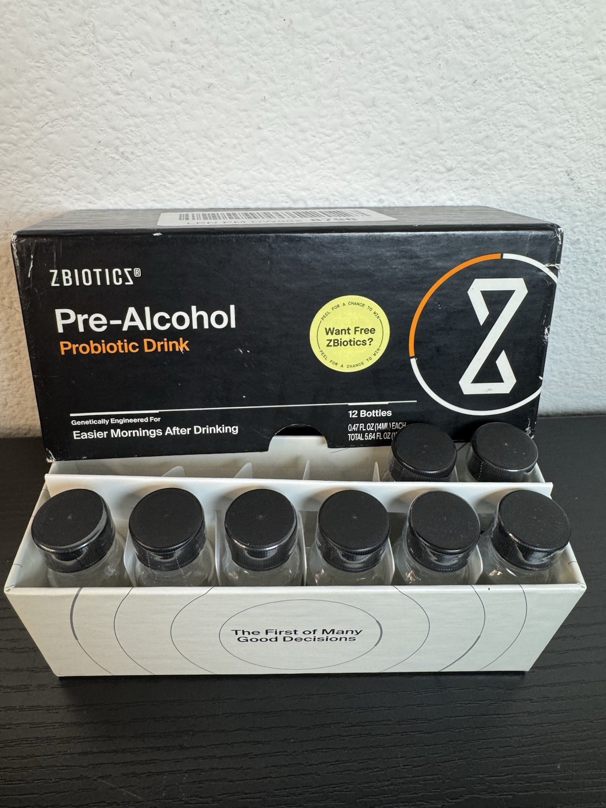 ZBiotics Pre-Alcohol Feel Better After Drinking, 5-Pack of 0.5 Oz Bottles 8/26