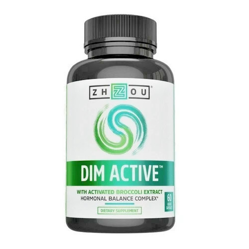 Zhou DIM Active 250mg Diindolylmethane 60 Vegan Capsules Hormone Support 11/28^