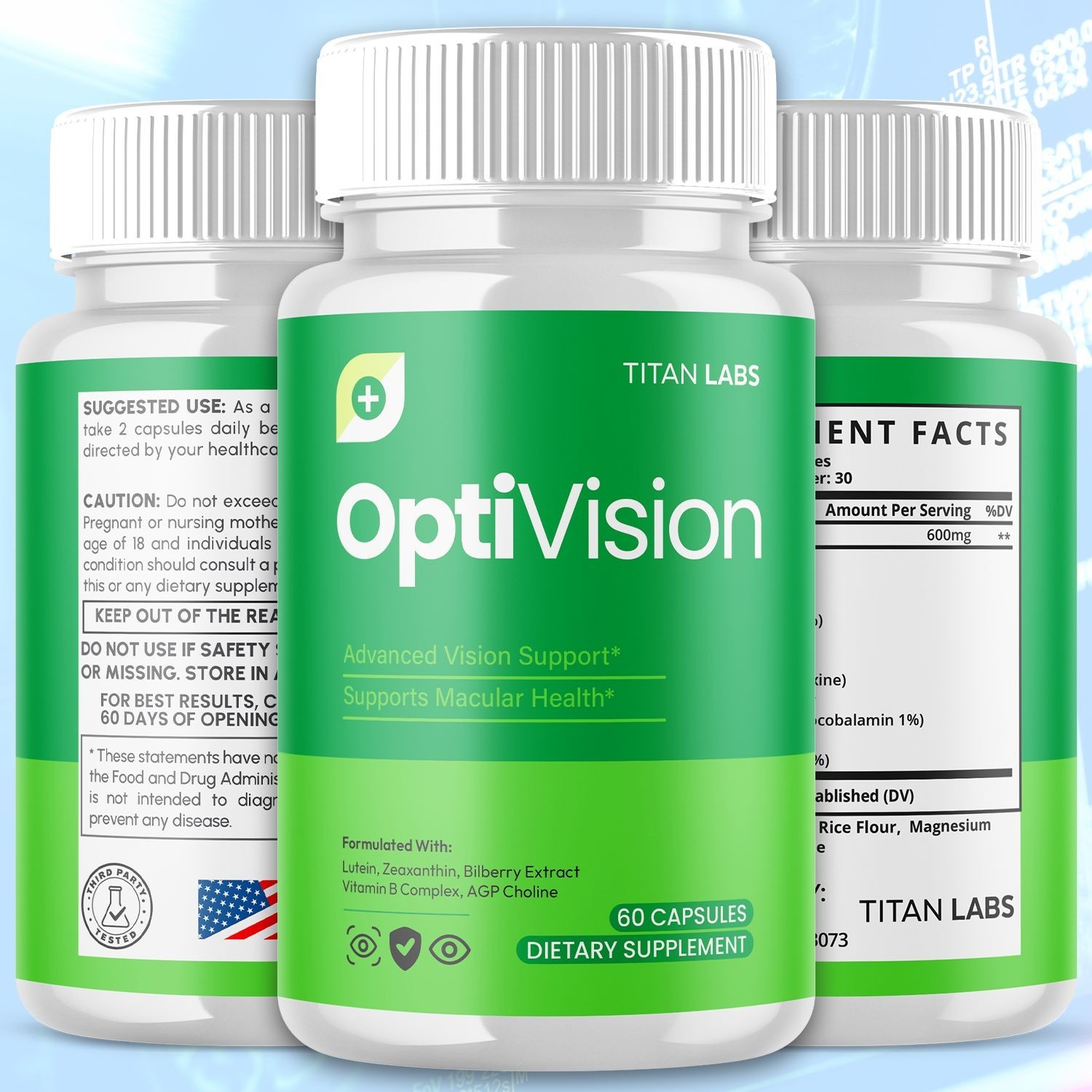 (2 Pack) OptiVision Support Healthy Eye Vision & Function Opti Vision 120Capsule