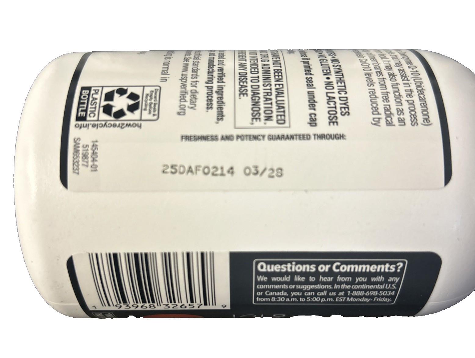 Member’s Mark CoQ10 Softgels 200 mg 180 Count EXP 03/2028
