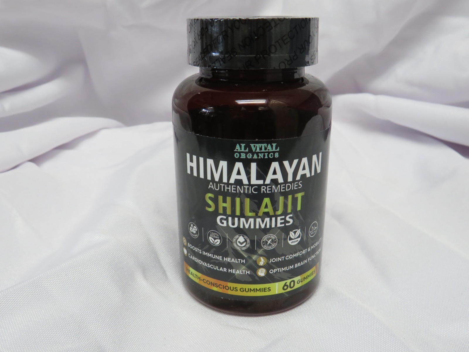 Al Vital Organics Himalayan Shilajit Gummies with Manuka honey 60ct bottle