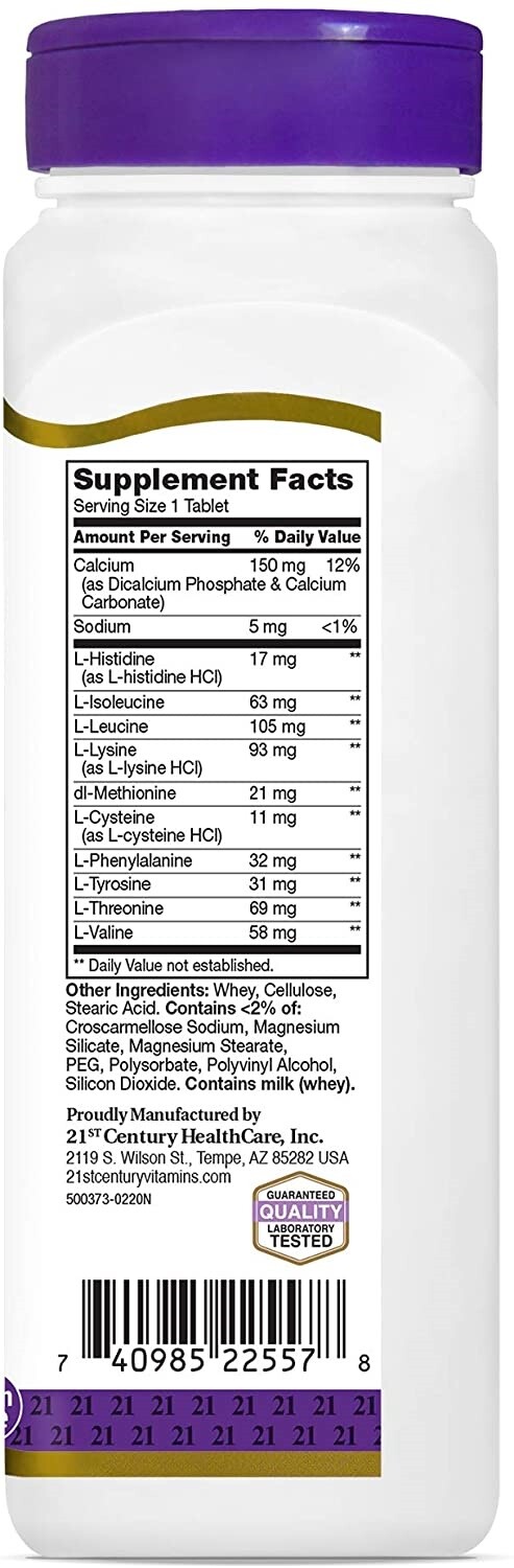 Daily Amino Acid Body Build Repair Muscle Tissue Strength Increase, 120 Tablets
