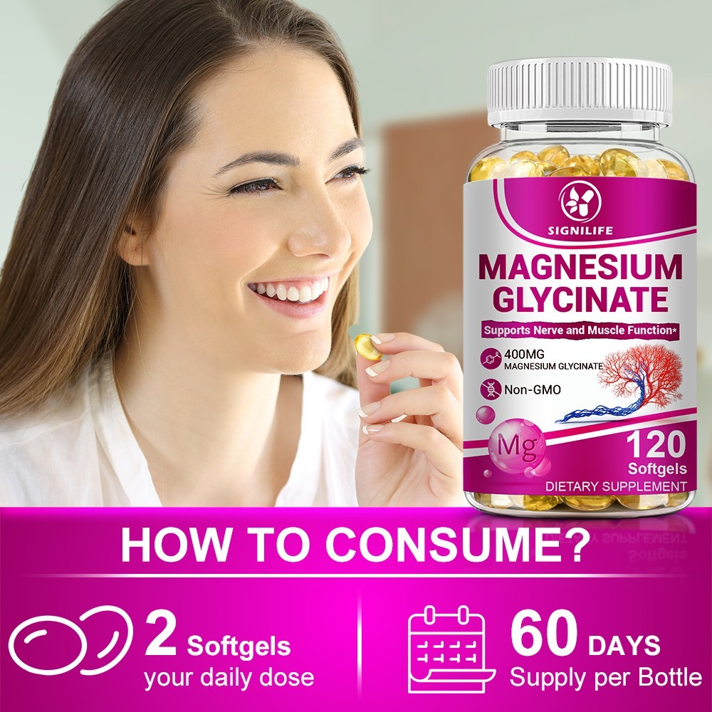 Magnesium Glycinate Chelated High Absorption Gluten-Free Non-GMO Supplement