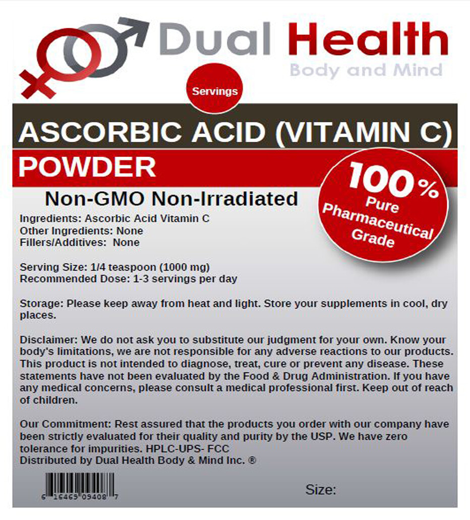 ASCORBIC ACID (2500 grams (5.5 lb)) Pure Vitamin C Powder Non-GMO Non Irradiated