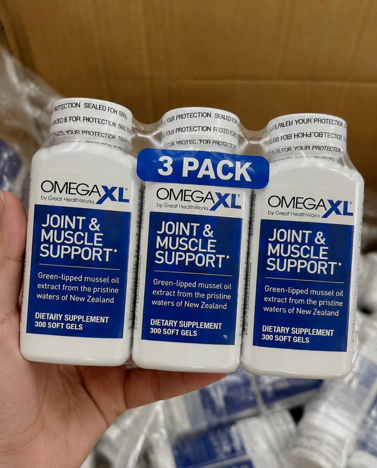 PACK OF 3 OMEGA XL 300 CAPSULES LIPPED MUSCLE JOINT&MUSCLE RELIEF SUPPLIMENT