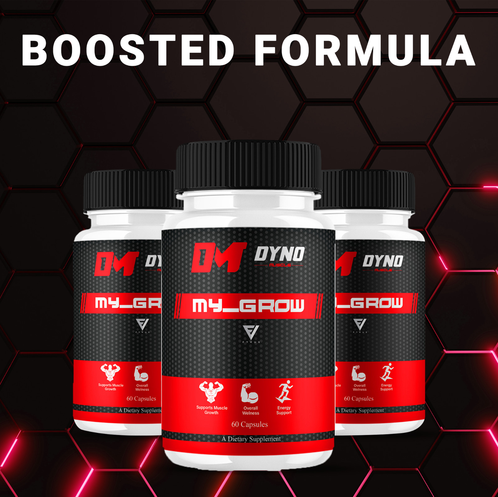 (2 Pack) Dyno My-Grow Muscle Support Dyno My-Grow Supplement (120 Capsules)