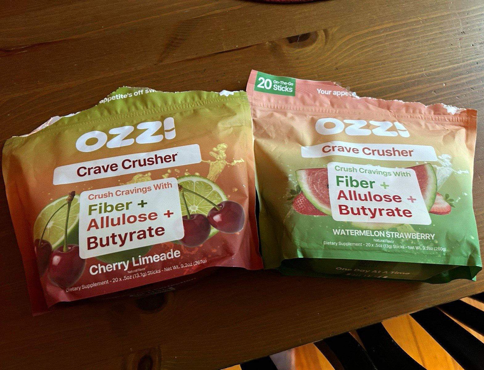 OZZI Crave Crusher Powder Drink Mix Sticks Fiber Allulose Butyrate 20ct