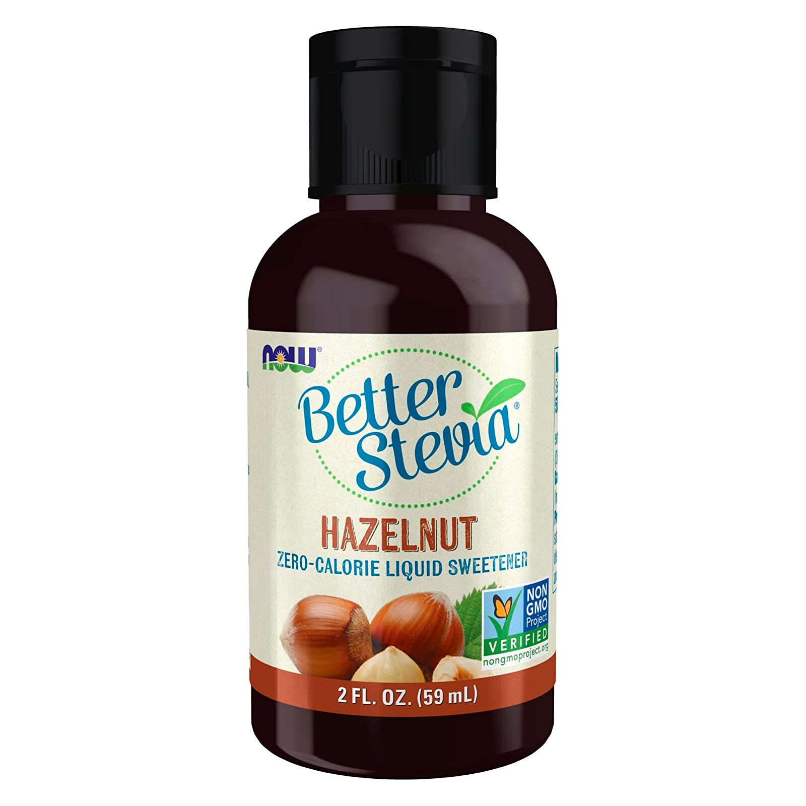 BetterStevia Liquid Hazelnut, 2 fl oz, Zero-Calorie Liquid Sweetener