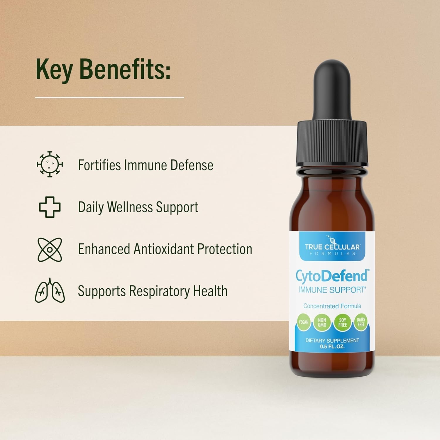 True Cellular Formulas CytoDefend Potent Immune Support 15ml/ 0.5fl oz – Premium