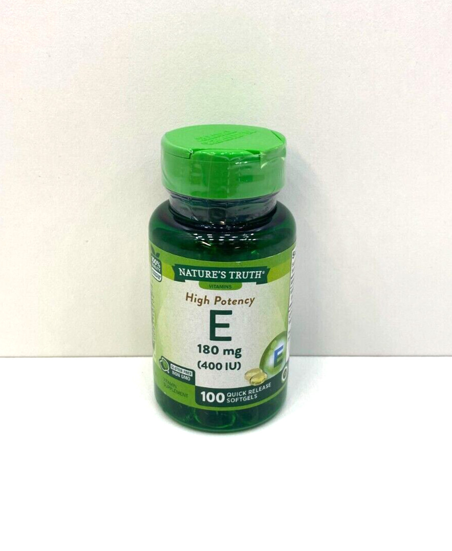 NEW Nature’s Truth High Potency E 180 MG 400 IU 100 Quick Release Softgels 2026