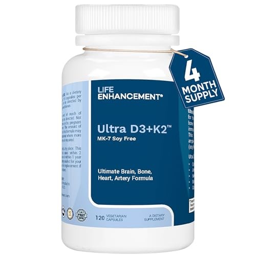 Life Enhancement Vitamin D3 K2 2000iu Supports Muscle & Brain Health – D3 K2