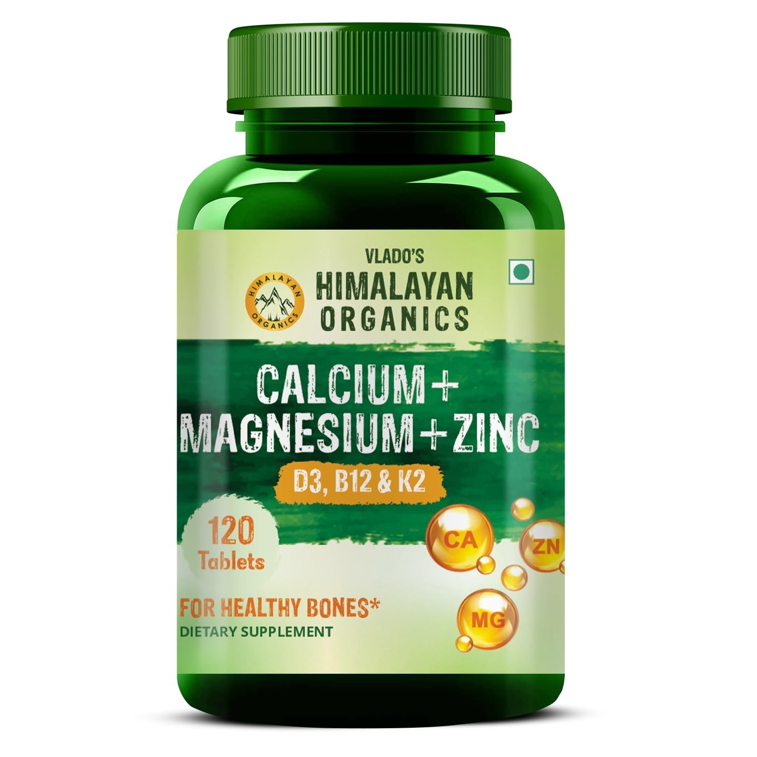 Himalayan Organics Calcium Magnesium Zinc Vitamin 120 VEG CAPSUEL FREE DELIVERY