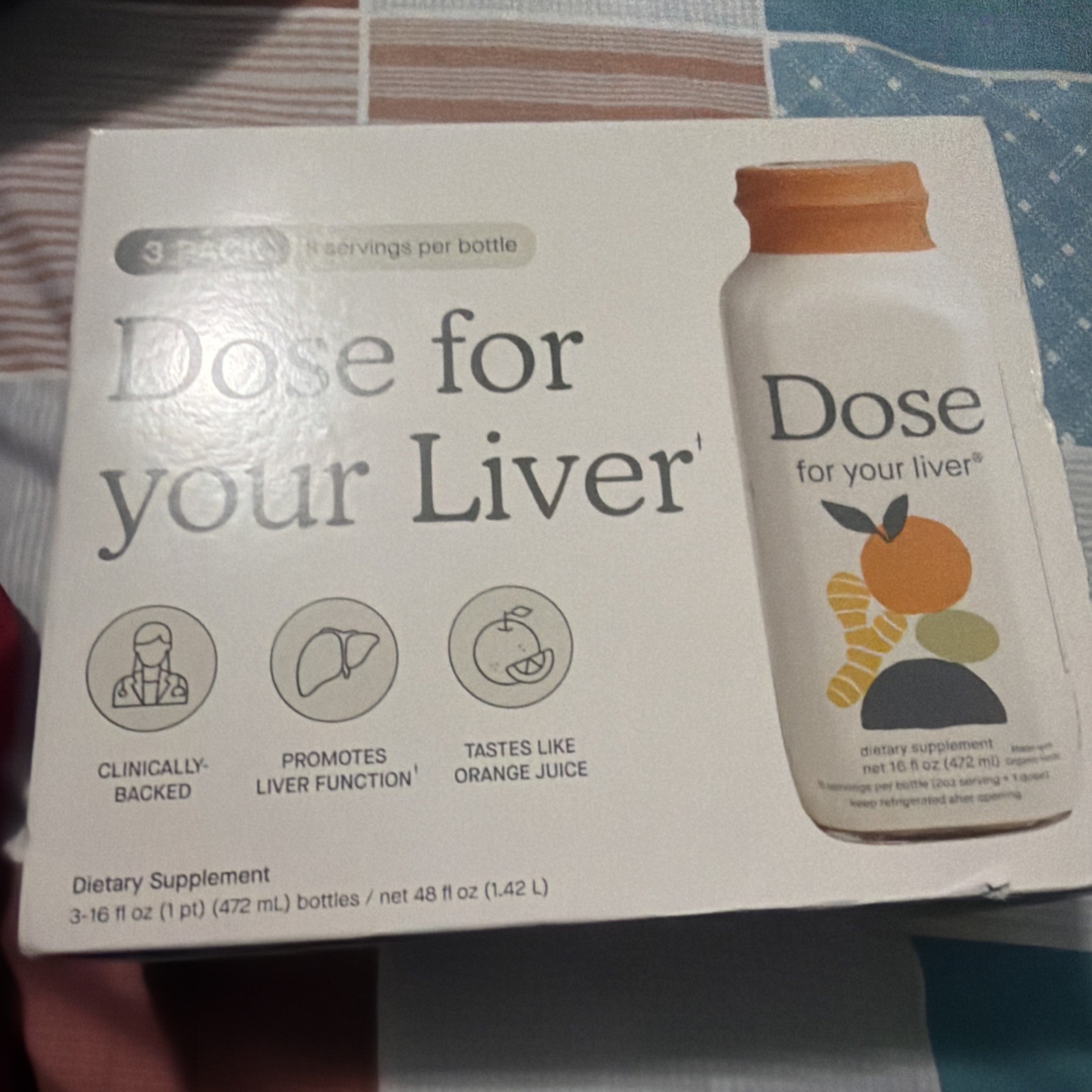 DOSE For Your Liver, Cleanse, Detox & Repair, 3 X 16 oz Exp 4/16/2028