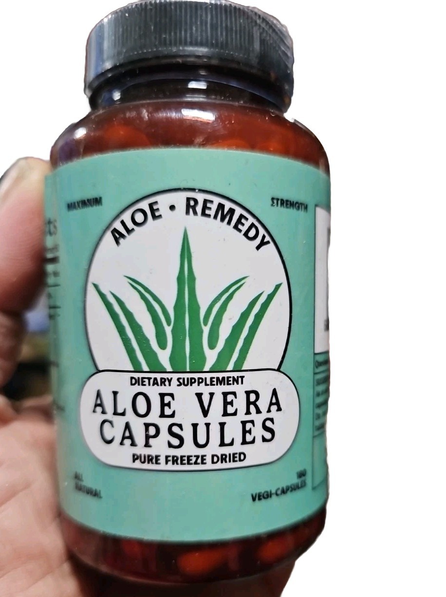 Aloe Vera Capsules 180 Count Freeze Dried Exp 08/29