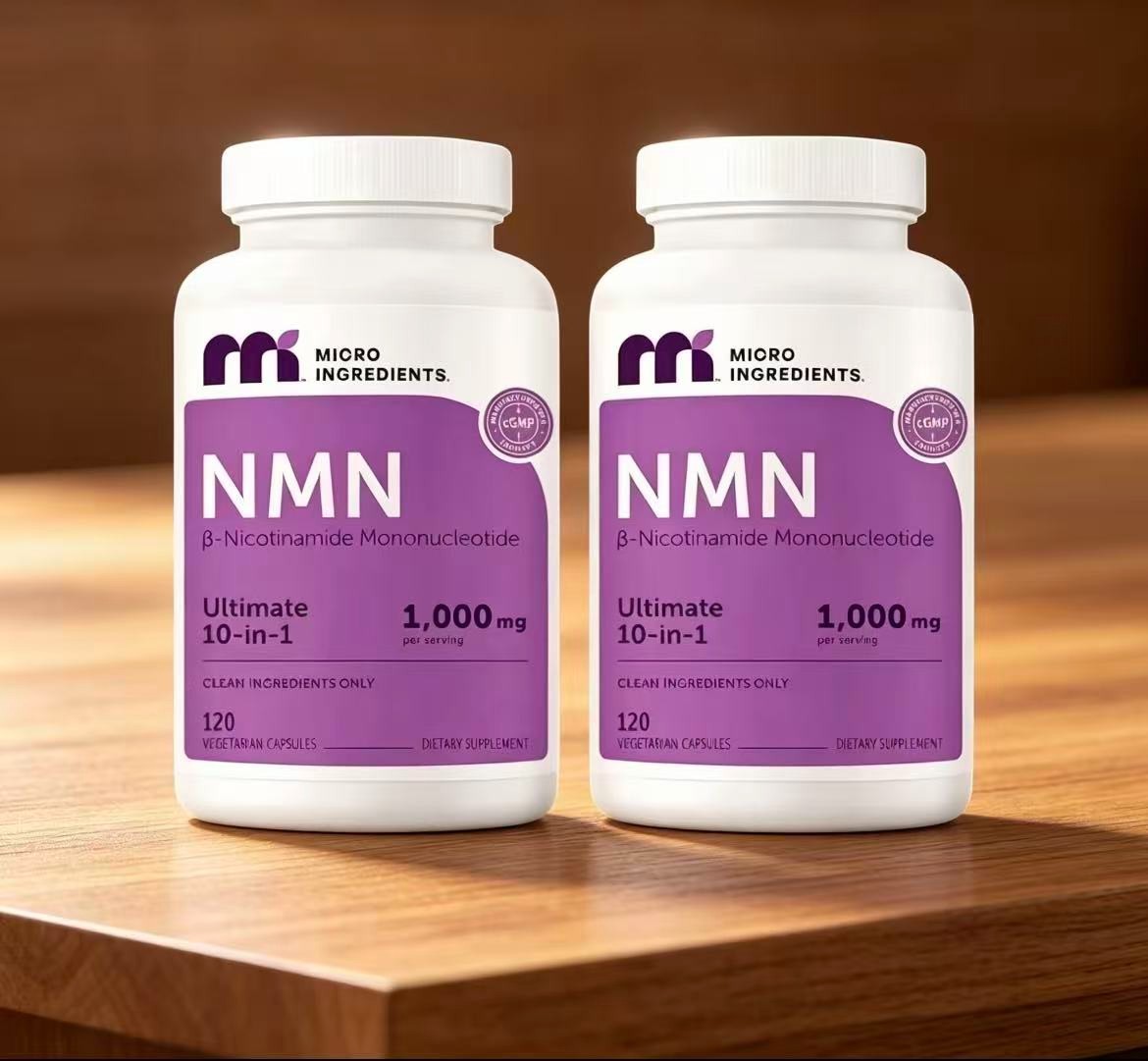 2PCS NMN Complex 1,000mg – 120 Caps | 10-in-1 NAD+ Booster with Resveratrol