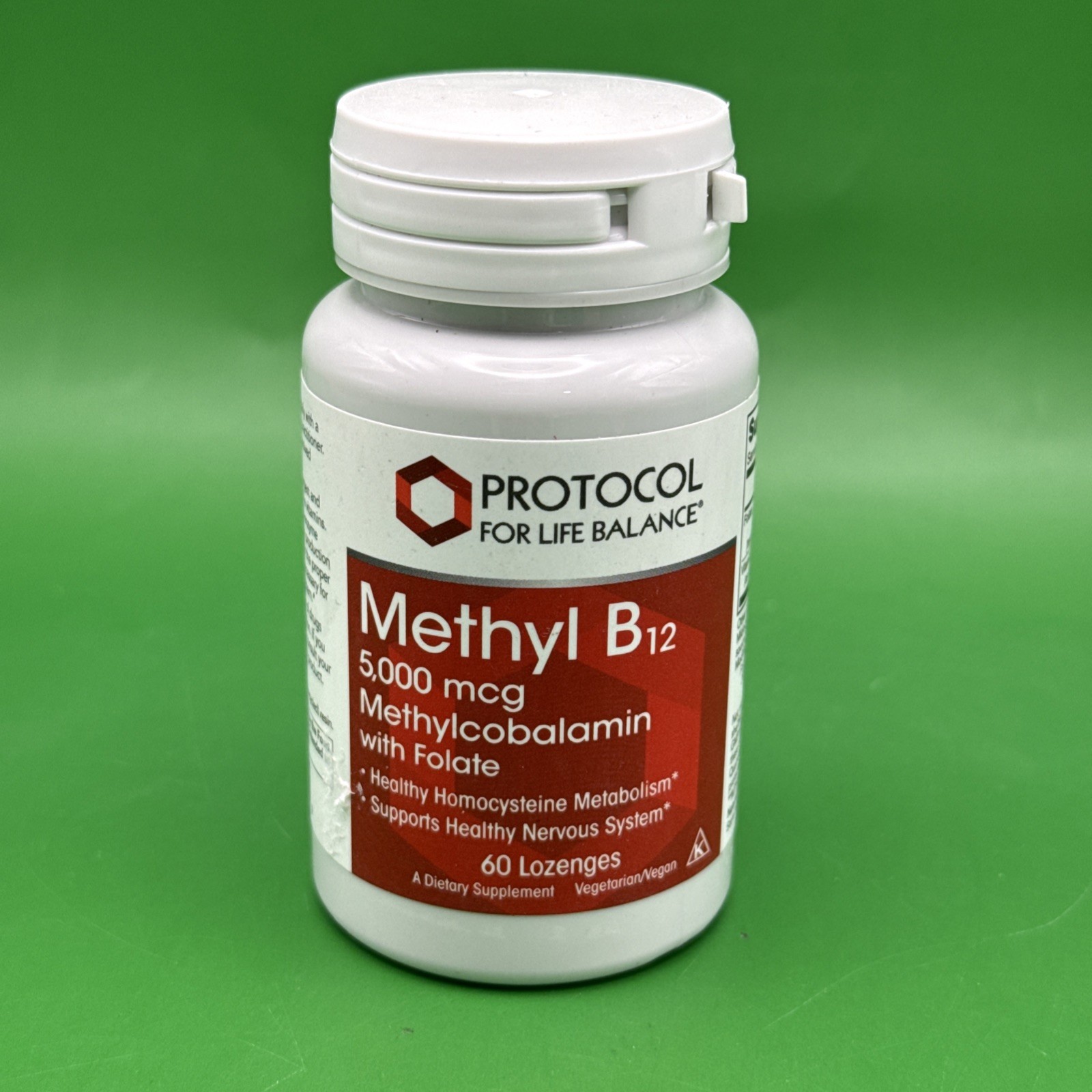 Protocol For Life Balance Methyl B12 w/ Folate 60 Lozenges EXP 3/27