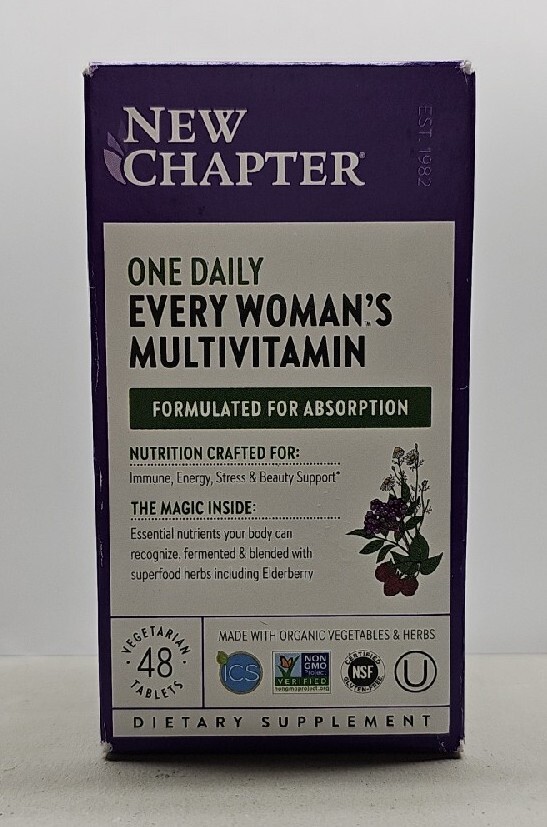 Exp 8/26 New Chapter One Daily Every Woman’s Multivitamin 48 TABLETS Exp 8/26