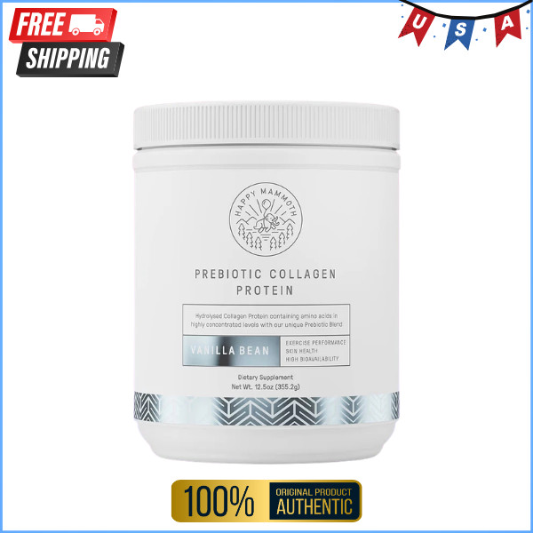 Happy Mammoth Complete Gut Repair Probiotic – Vanilla Bean Flavor, 24 Servings