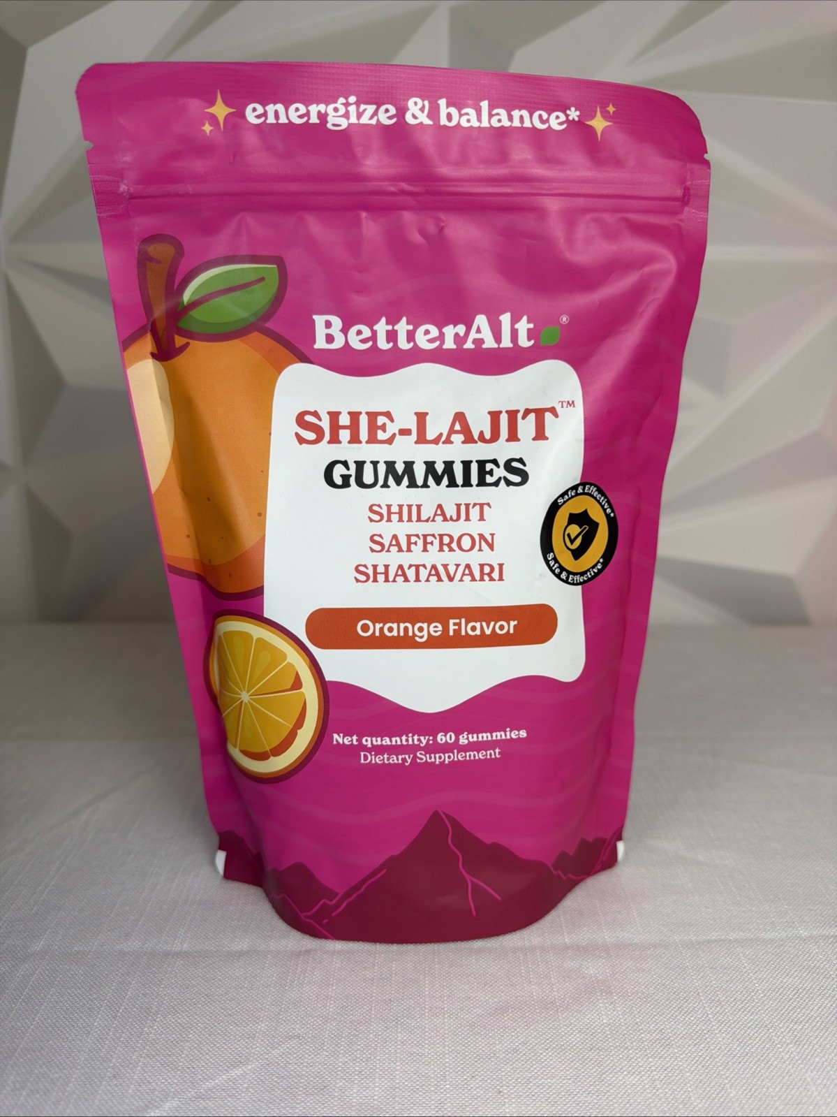 BetterAlt She-Lajit Gummies 60 Gummies Strawberry Flavors