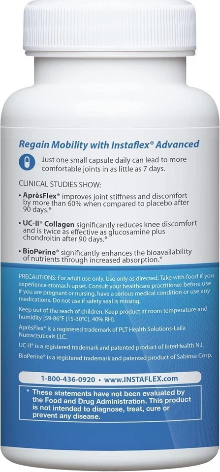 Instaflex Advanced Joint Support Doctor Formulated 30 Capsules Exp 2027