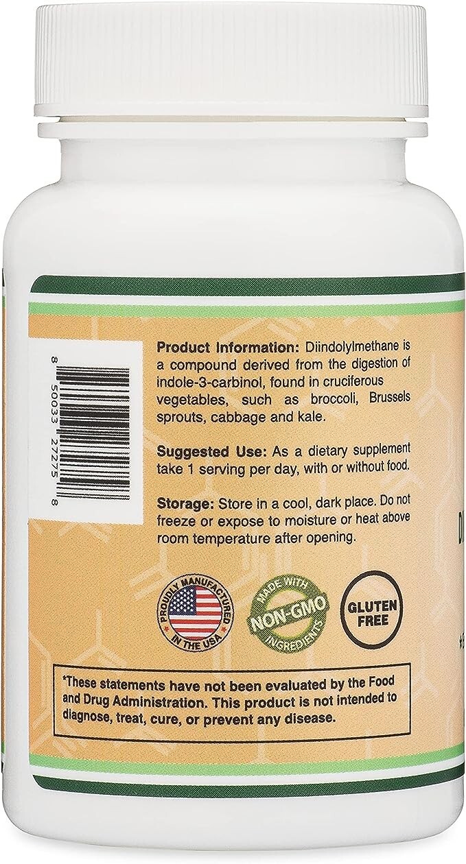 DIM Supplement for Women and Men, 400Mg per Capsule, 60 Capsules, by Double Wood