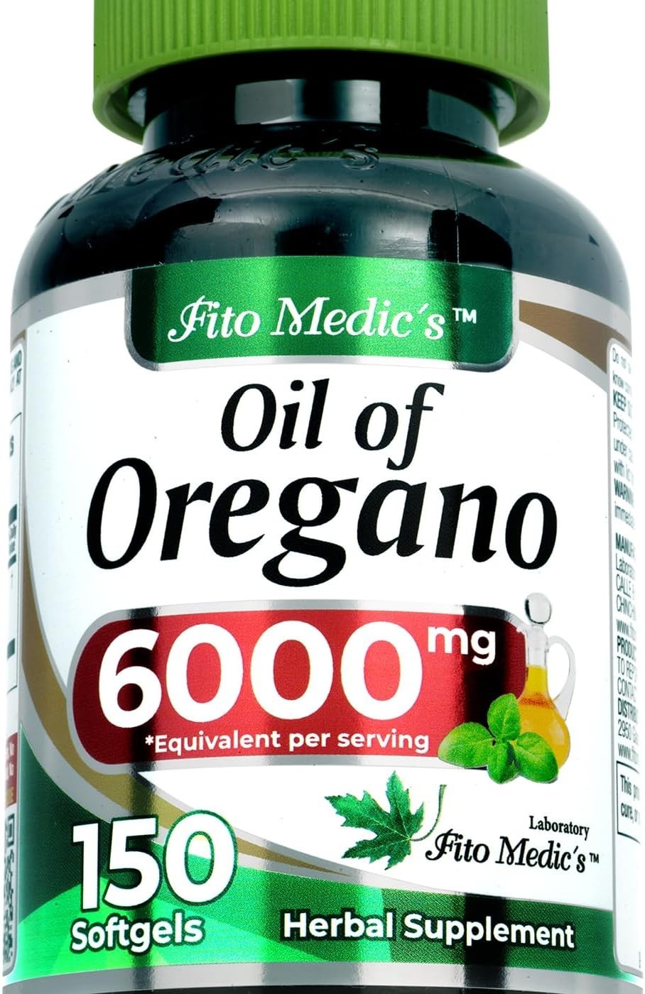 Oregano Oil 6000mg 150gels Contains Carvacrol