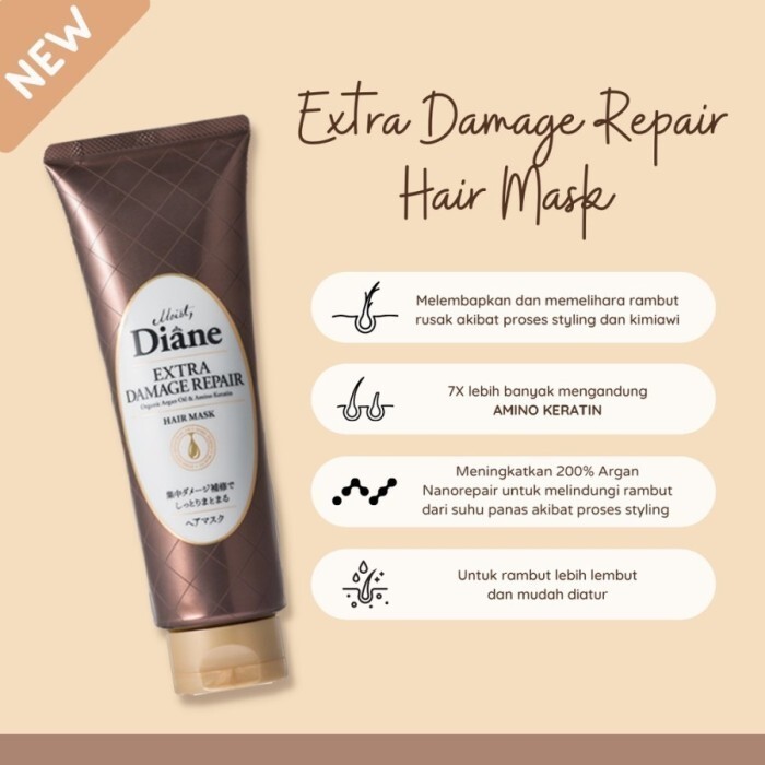 DIANE Extra Damage Repair Hair Mask 150g | Repair Hair Mask