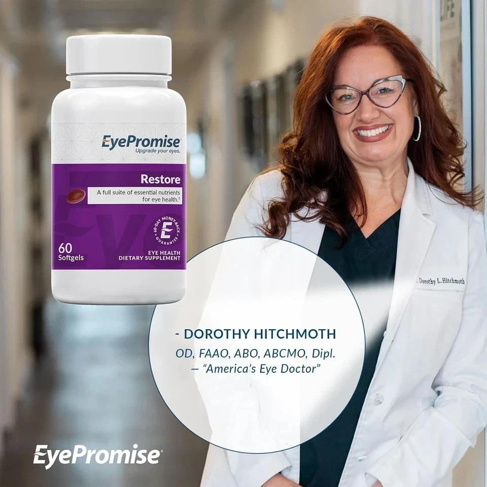 4 pack EyePromise Restore Supplement Complete Macular Health Formula 60 Softgels