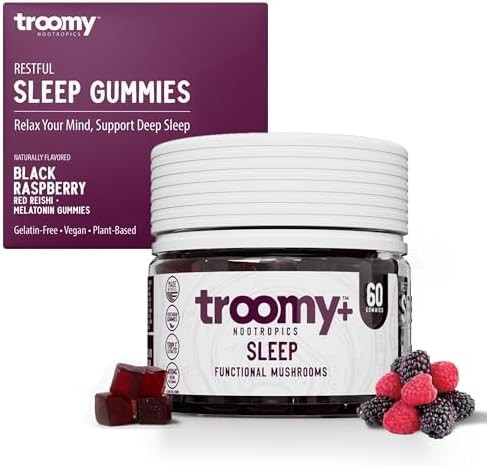 Troomy Sleep Gummies Reishi Mushroom Natural Sleep Aid 60 Count