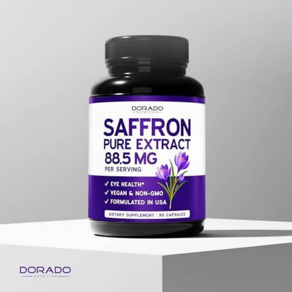 Saffron Supplements, 3 Month Supply, Pure 88.5Mg Saffron Extract for Women & Men