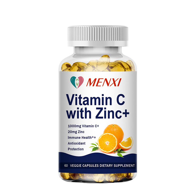 Vitamin C + Zinc Capsules – Brain Health Immune Support Antioxidant Supplement