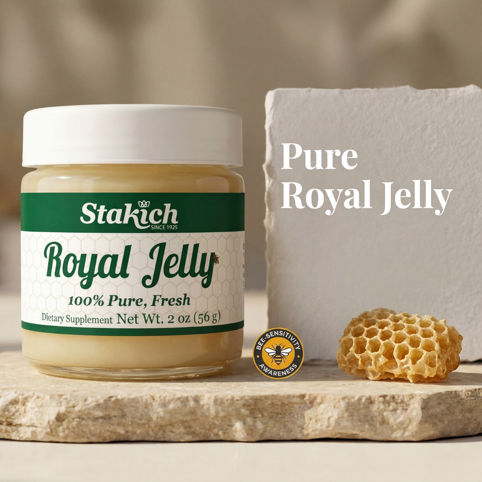 2oz FRESH ROYAL JELLY 100% PURE NATURAL 56,700mg HIGH STRENGTH PREMIUM RAW BEE