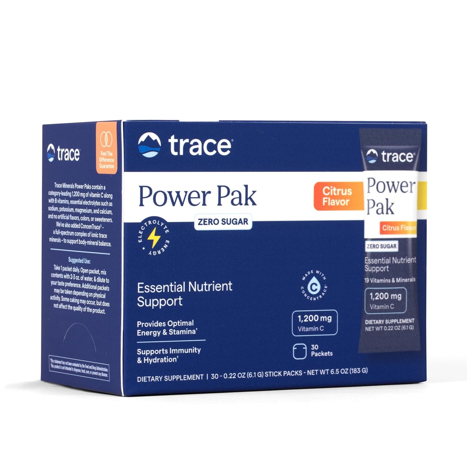 Trace Minerals Multivitamin Electrolyte Supplement Packets Multimineral