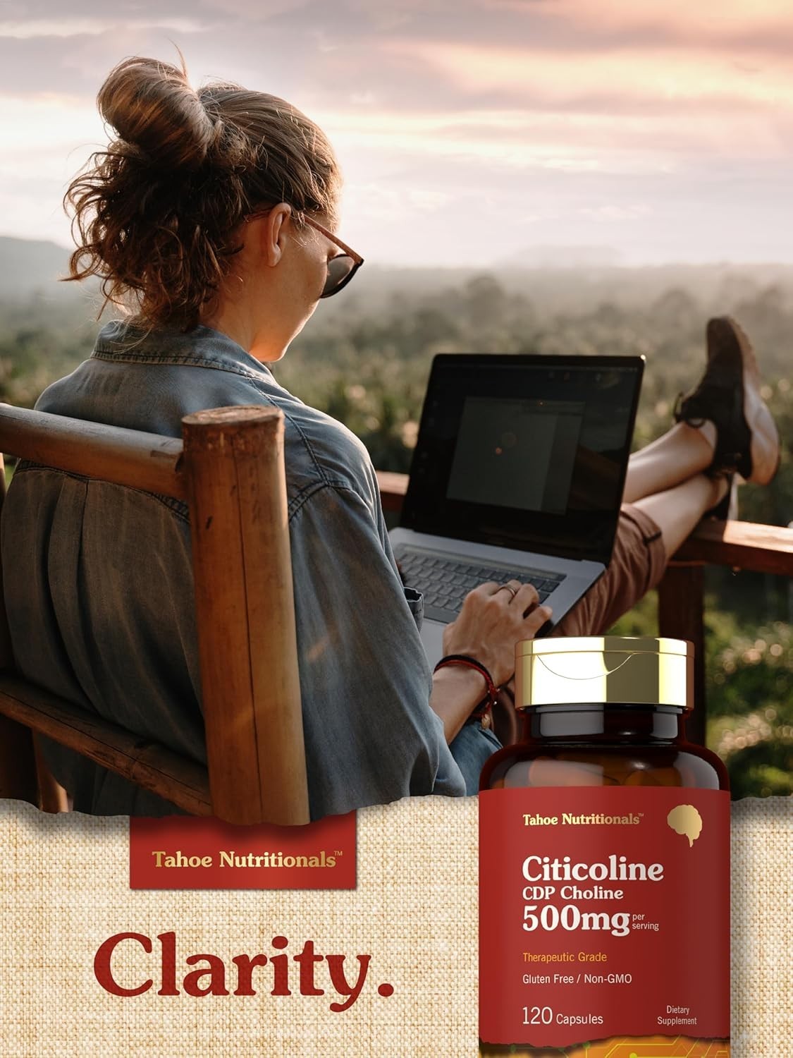 Citicoline Supplement | 500mg | 120 Capsules | CDP Choline | Therapeutic Grad…