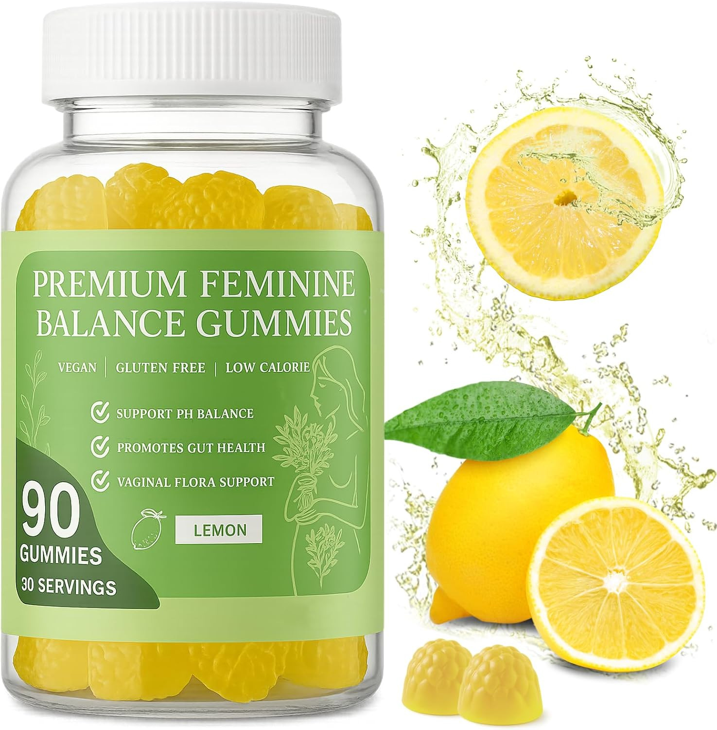 MATOP pH Balance Feminine Gummies Vaginal Probiotic Lemon 90 Ct ~ Exp 6/27