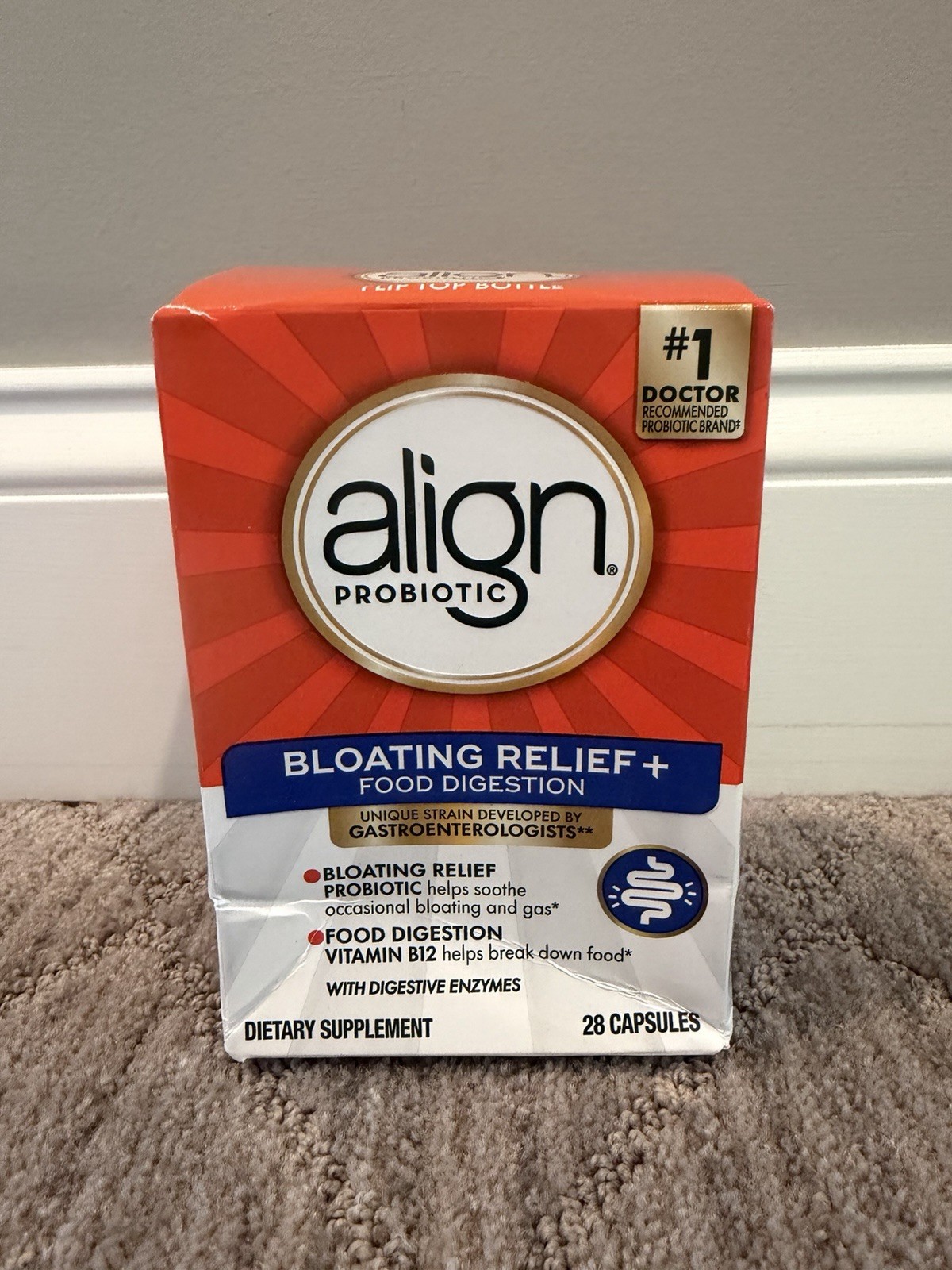 Align Probiotic Bloating Relief + Food Digestion 28 CT EXP 01/28 NEW