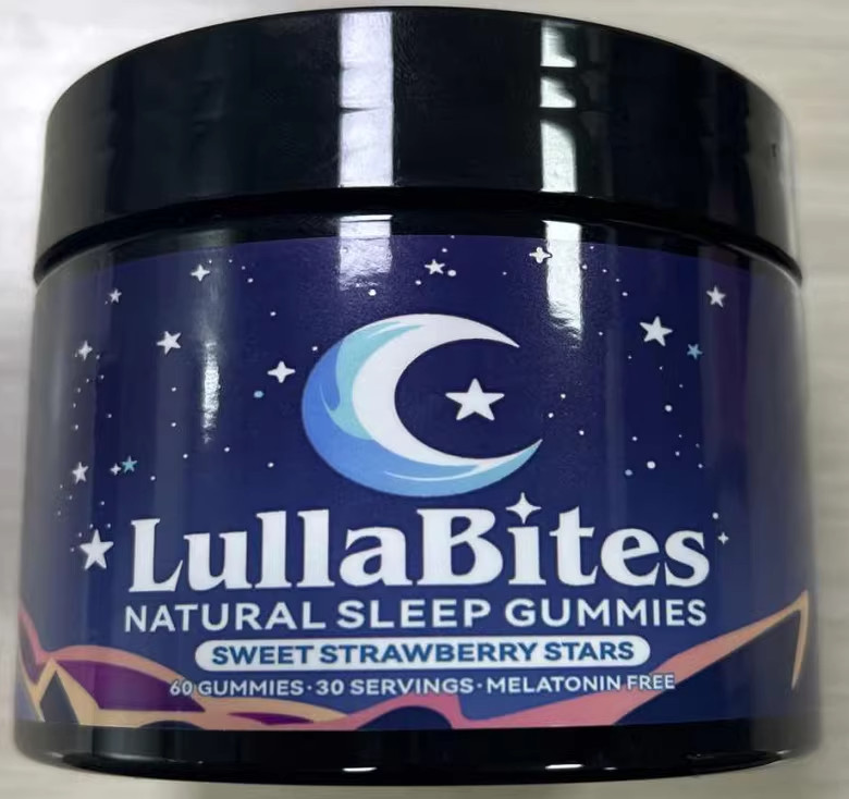 1-3Box NEW LullaBites Natural Sleep Gummies Strawberry Stars Flavor 60 Gummies*