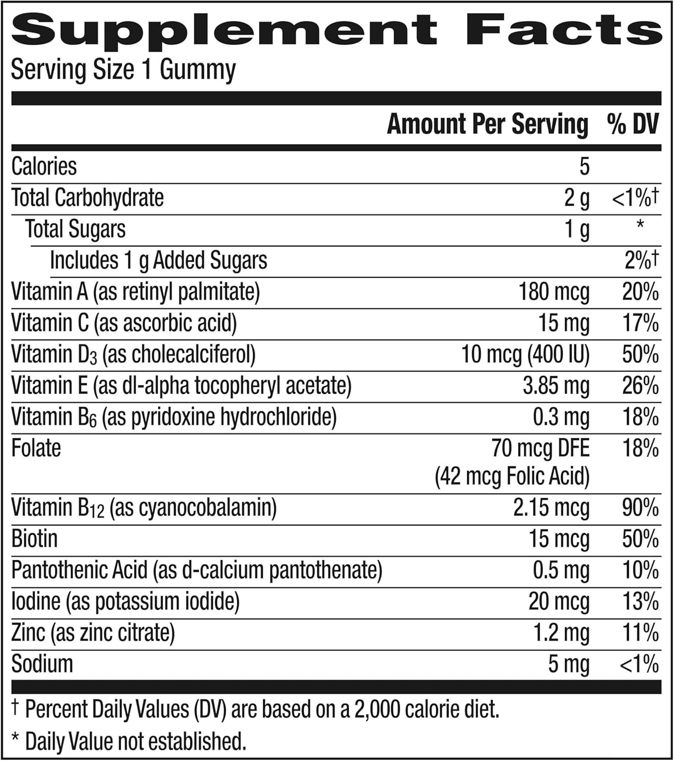 Multivitamin Gummies, Tropical Punch Flavor Made With Natural