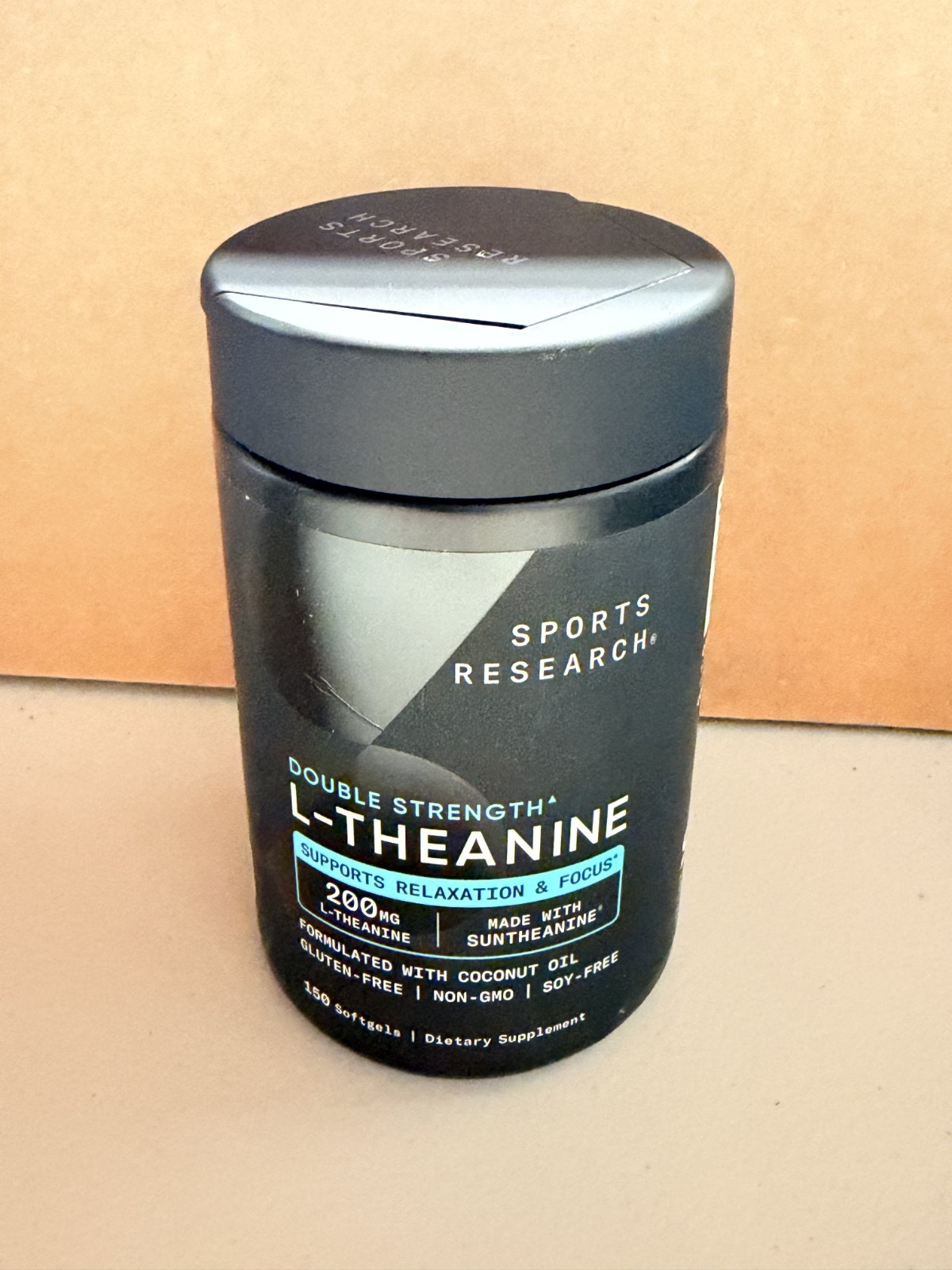 Sports Research L-Theanine Suntheanine 200 mg 150 Softgels EXP 02/29