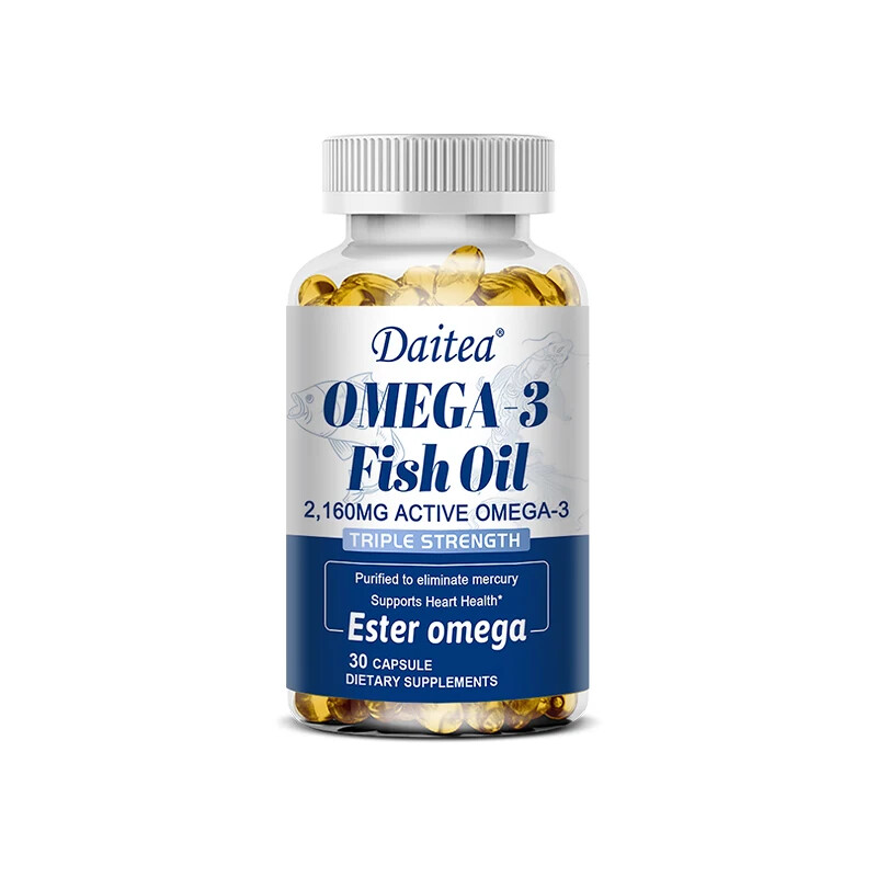 Omega 3 Fish Oil 2160 Mg Active Omega 3 Supports Heart Health 30/60/120 Capsules
