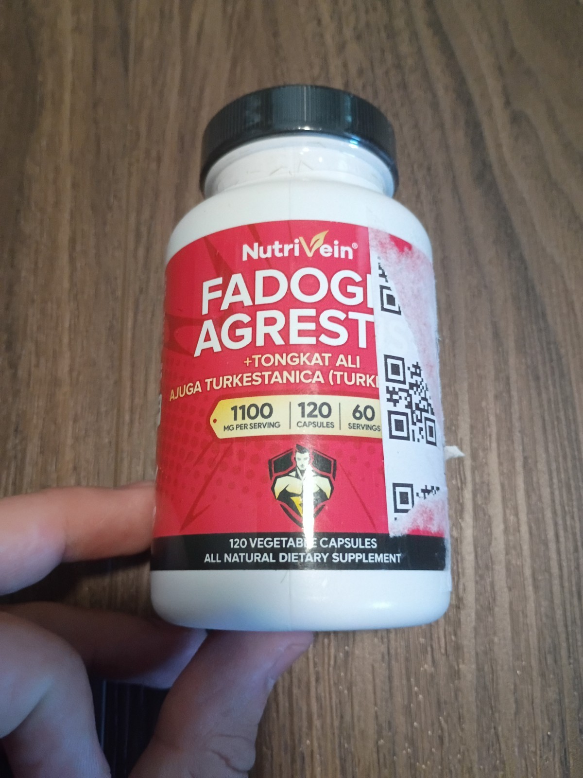 Nutrivein Fadogia Agrestis Endurance Male Performance 120 Capsules 60 Servings