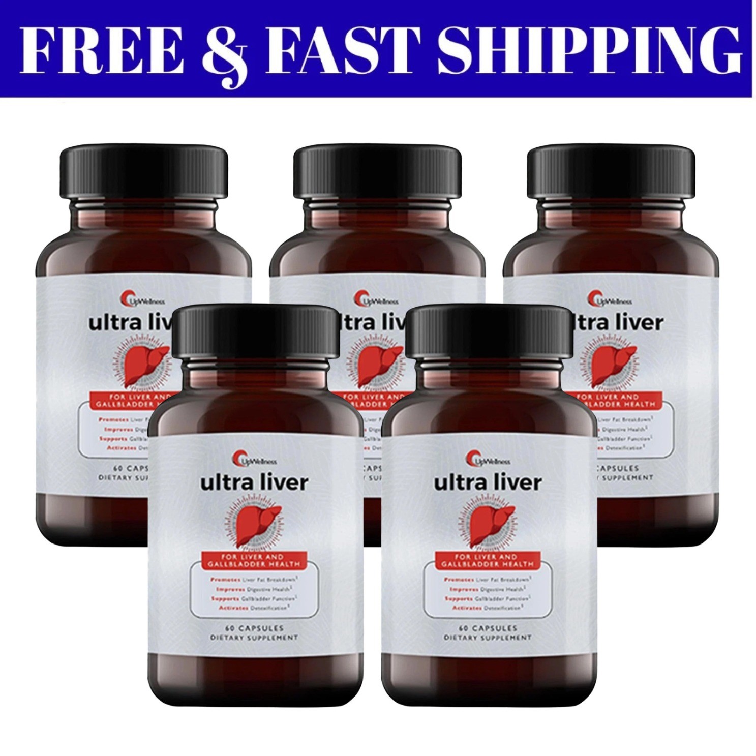 UpWellness Ultra Liver Supplement for Liver Health Gallbladder Aid sealed