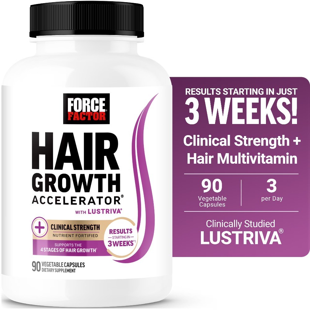 Force Factor Hair Growth Accelerator, Hair Growth Vitamins for Women & Men