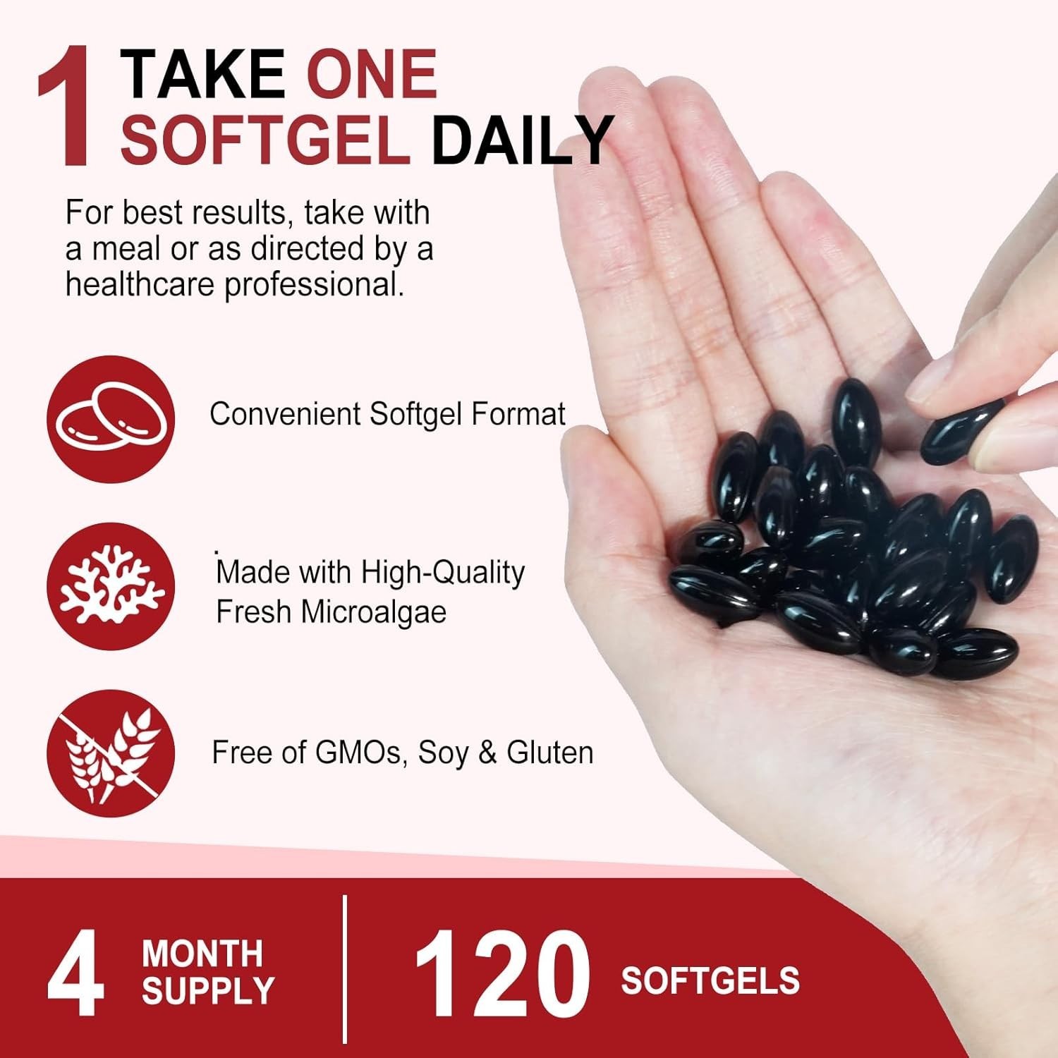 Astaxanthin 12mg Softgels – 4- Antioxidant Support for Eyes, Skin, Joints & H…