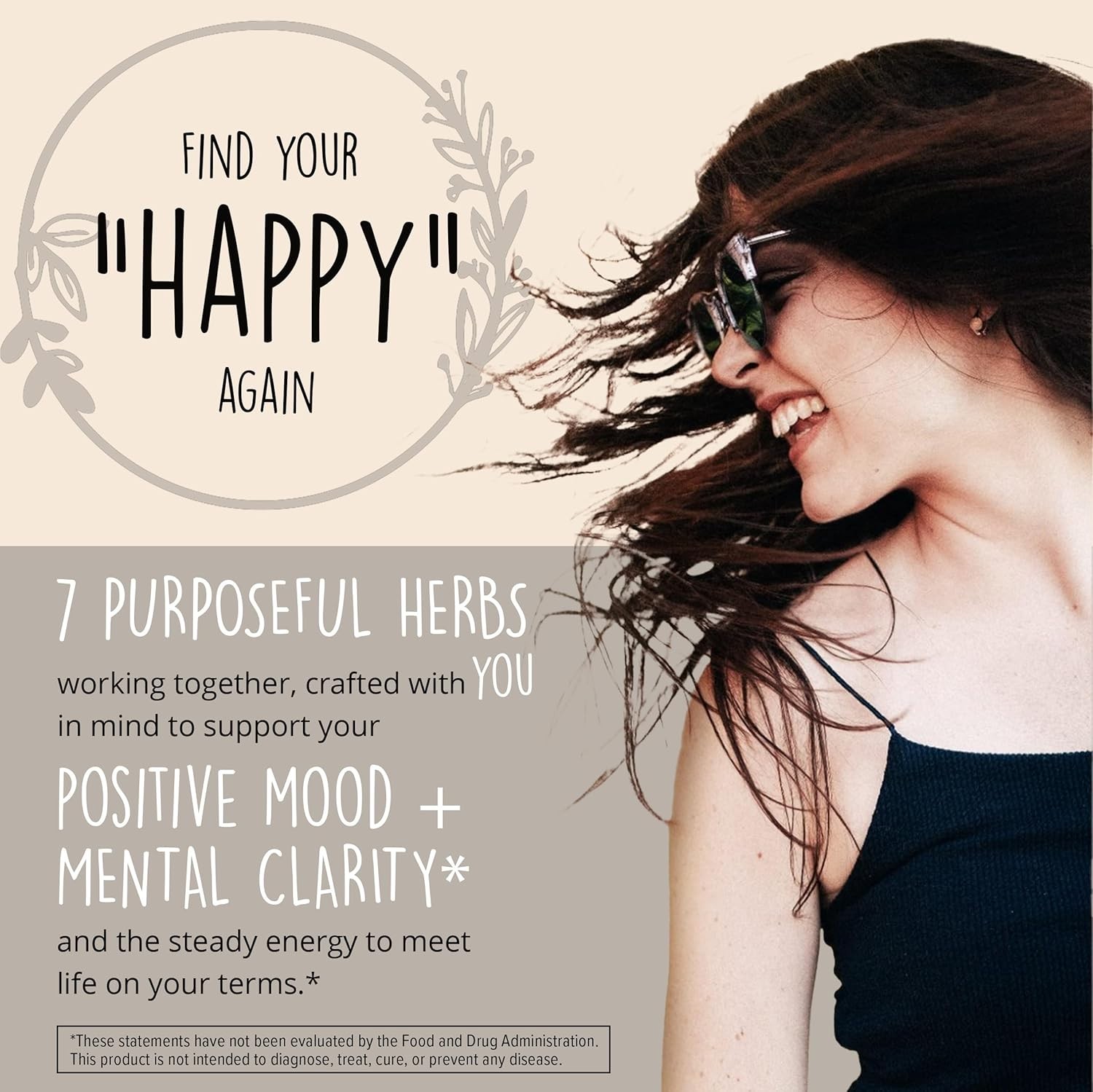 Joy-Filled Mood Support Supplement – 7 Herb Complex + St. Johns Worts (120 Ct…