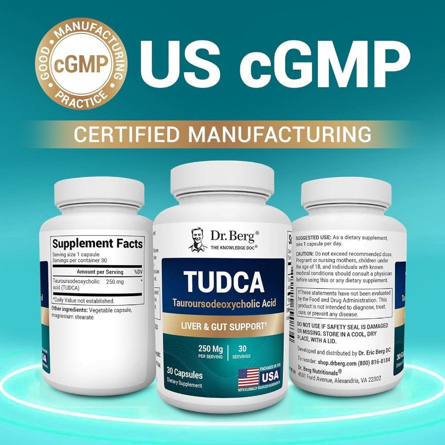 NEW！Dr. Berg TUDCA Supplement Tauroursodeoxycholic Acid -Powerful Formula for…