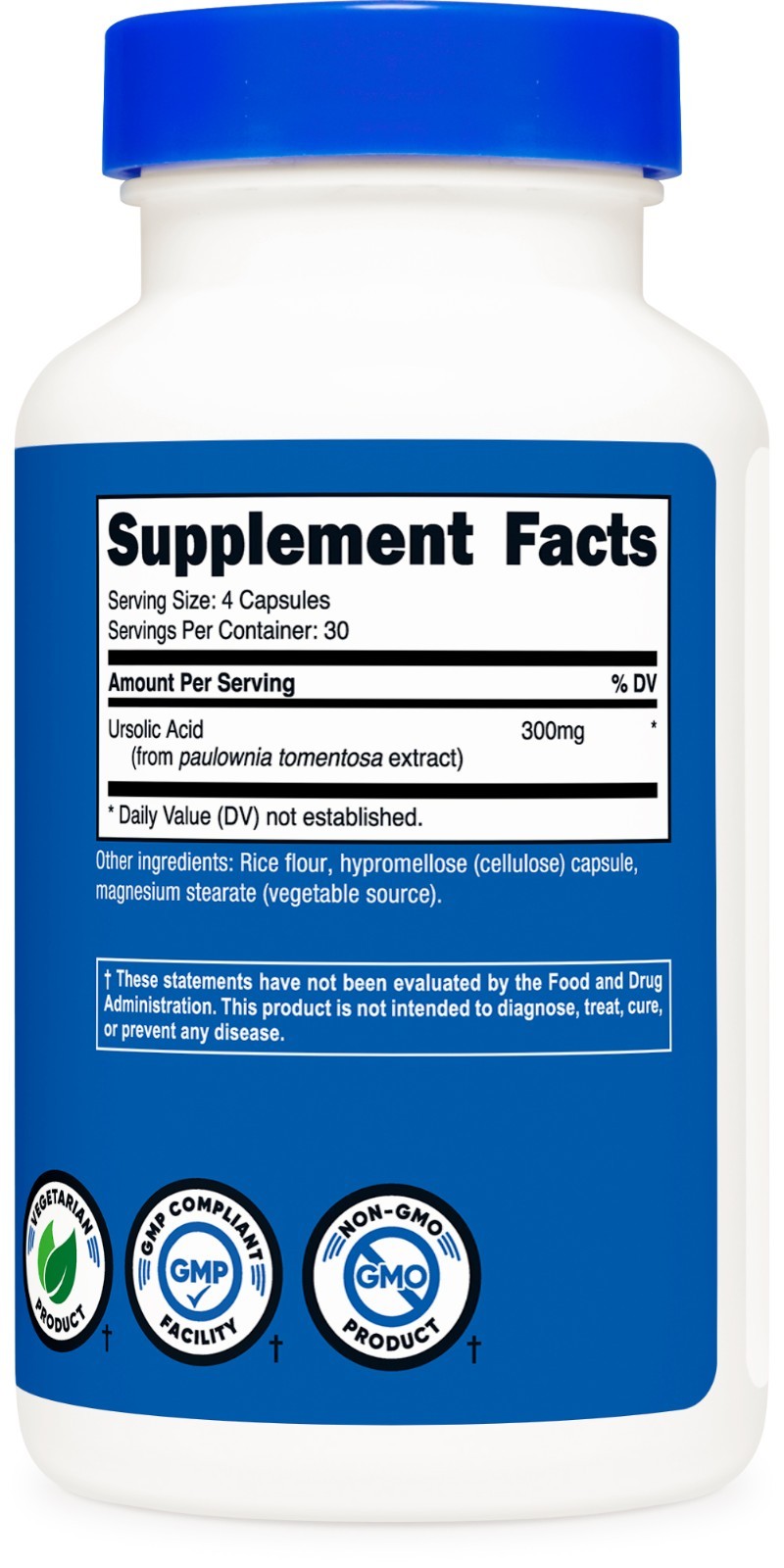 Nutricost Ursolic Acid 300mg, 120 Capsules