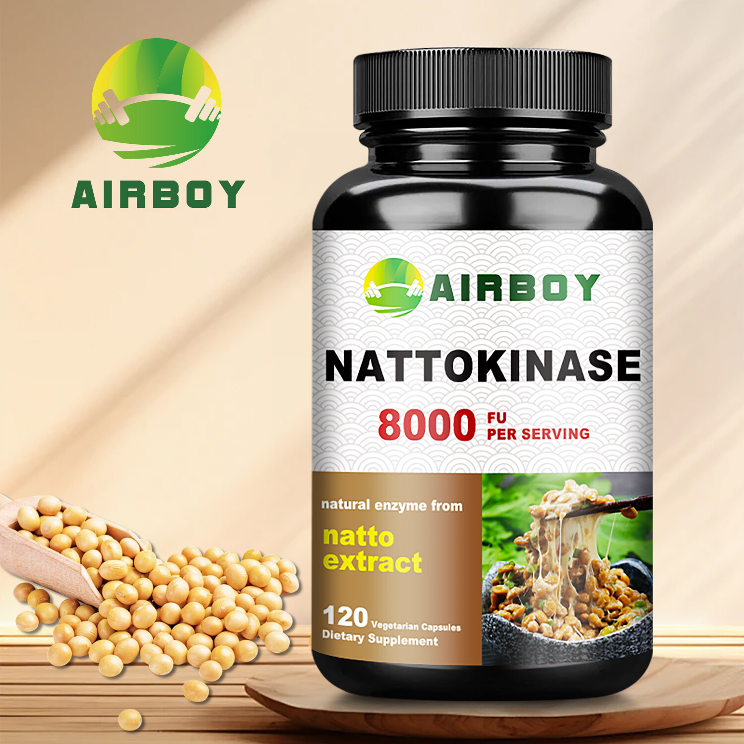 Nattokinase 8000FU-Support Blood Pressure,Joint,Respiratory and Cognitive Health
