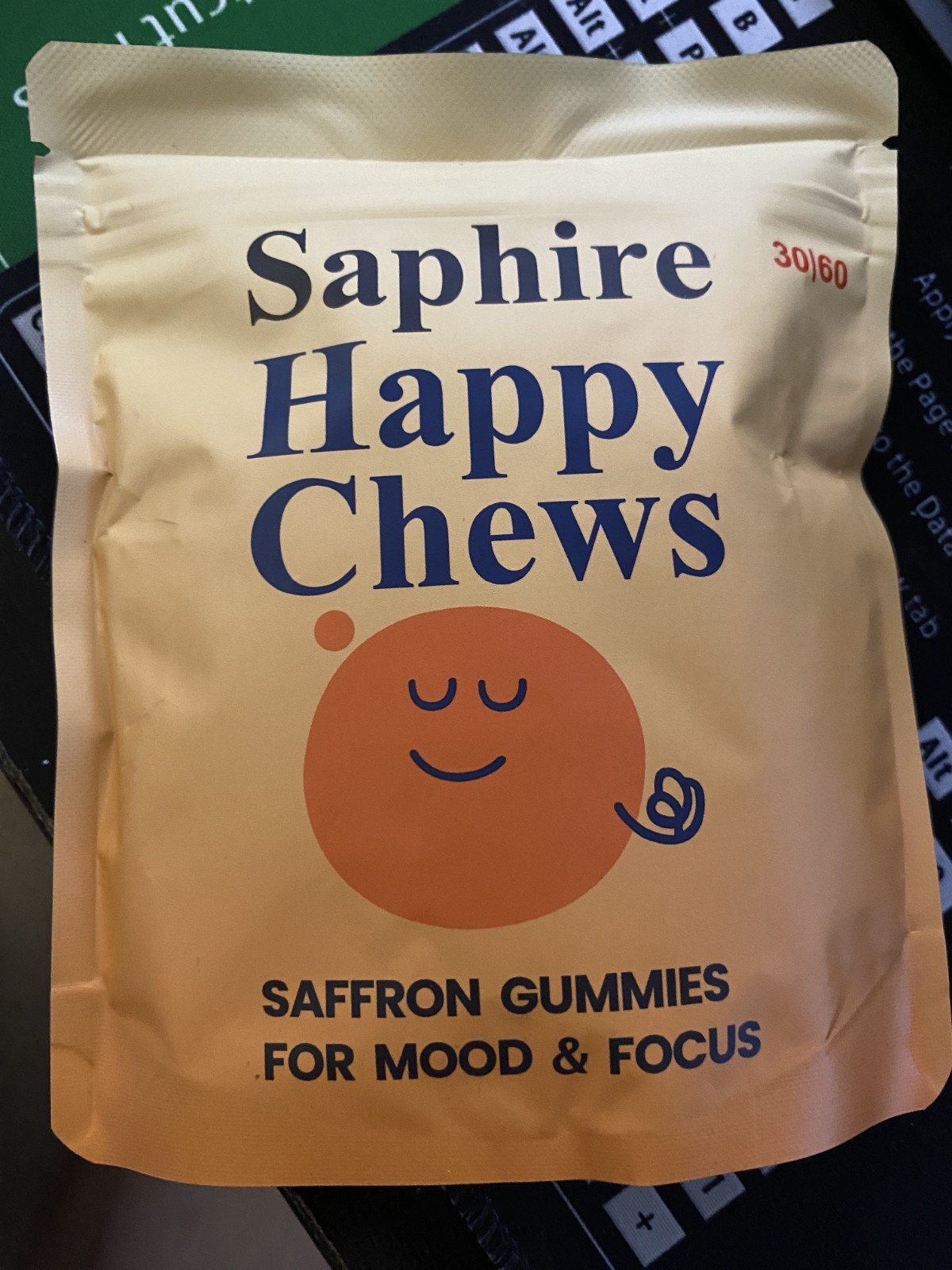 Saphire Happy Chews – Saffron Gummies for Mood and Focus 30 day supply