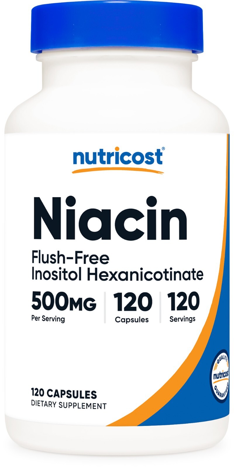 Nutricost Niacin (Flush-Free) Inositol Hexanicotinate 500mg, 120 Cap, Vitamin B3